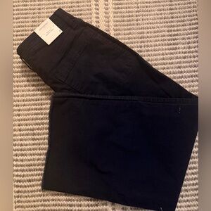 Banana Republic Navy Wide Leg Cropped Chinos Raw Hem NWT Sz 4